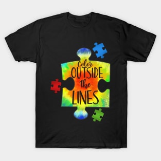 autism multicolor puzzle T-Shirt